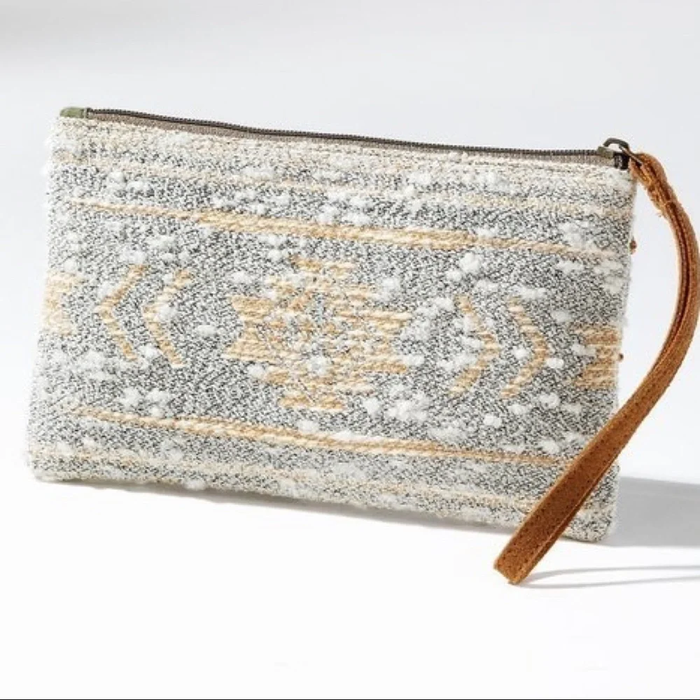 Boho Handmade Cotton Wristlet Clutch